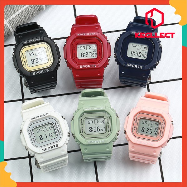 Đồng Hồ Điện Tử Dây Silicone Chống Thấm Nước Kiểu Dáng Thể Thao Dành Cho Nữ