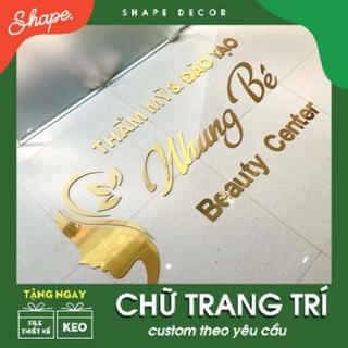 [ ảnh thật của shop ] Chữ alu dán tường trag trí dán nổi