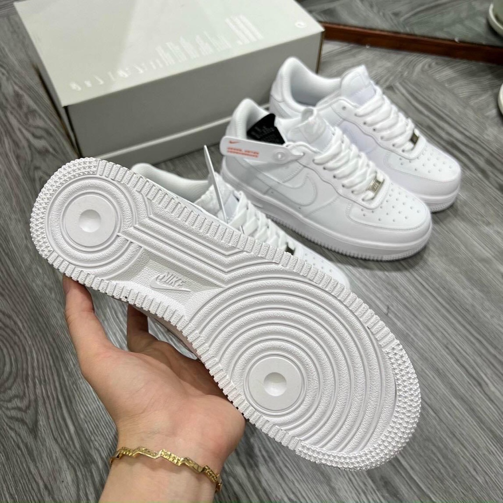 Giày thể thao AF1 trắng full box bill, Giày Sneaker air force 1 full trắng bản basic đủ size nam nữ siêu đẹp dễ phối đồ