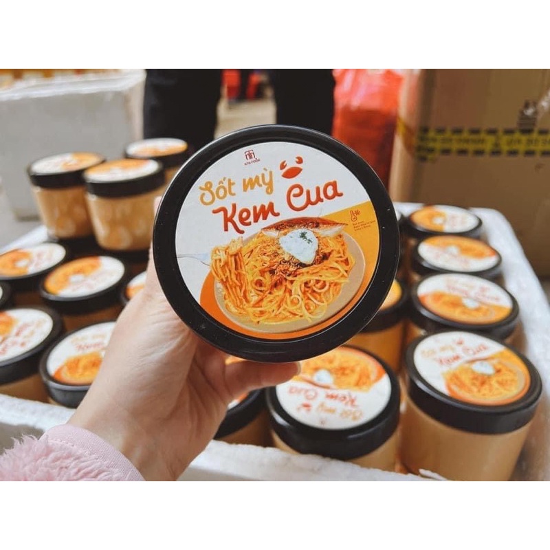 Sốt mì ý kem cua chuẩn vị 4ps hũ 400gram