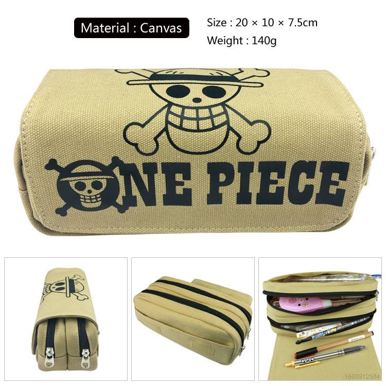 Túi Đựng Bút Chì Sức Chứa Lớn Chống Nước Hình Đầu Lâu Luffy Trong One Piece YB2