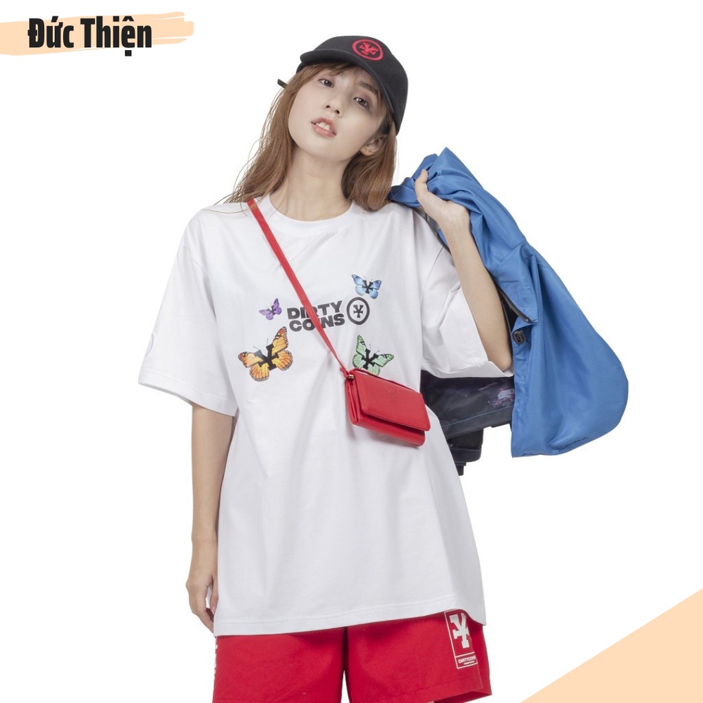 Áo Thun, Áo Phông Tay Lỡ Nam Nữ Unisex In Bướm Dirty Coins FreeSize Trẻ Trung Năng Động ATIN29 - Thời Trang Đức Thiện