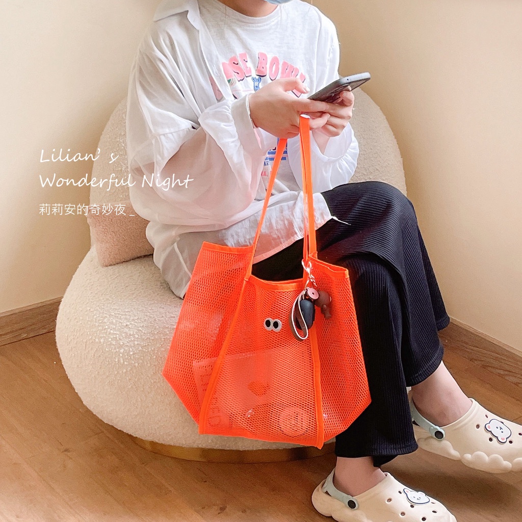 Túi Xách Tote Đi Biển Sức Chứa Lớn Phong Cách Hàn Quốc Dễ Thương