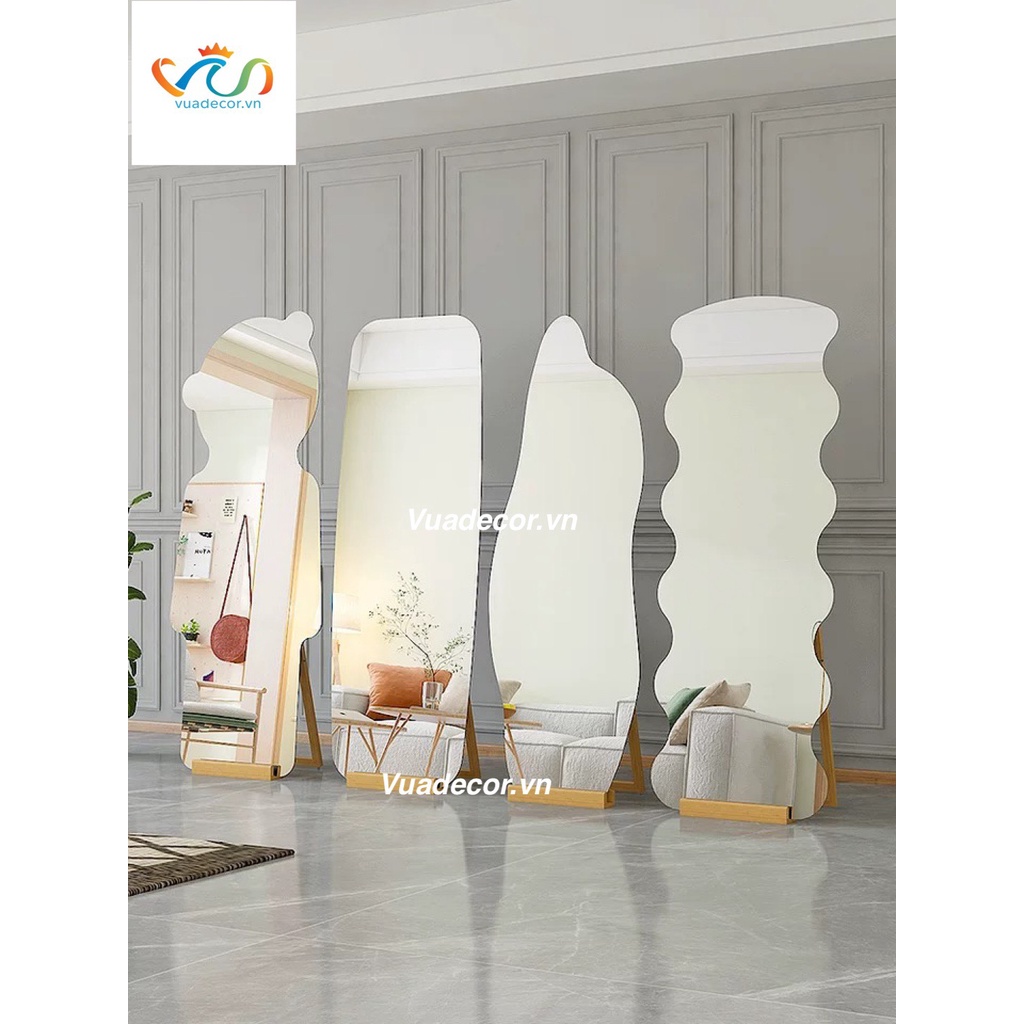 Gương toàn thân hình sâu decor VUADECOR led cảm ứng 80x180cm