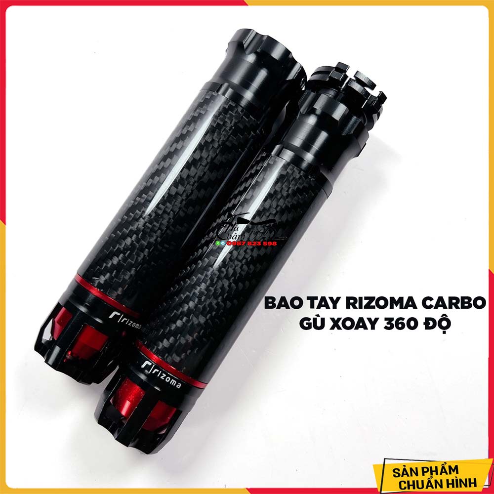 Bao Tay Carbon Rizoma Gù Xoay Phù Hợp Gắn Sh Các Dòng Xe Fi