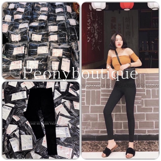 Quần legging mác hàn cạp cao