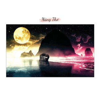 DECAL MẶT TRĂNG DÁN HỒ CÁ_THIẾT KẾ NÀNG THƠ