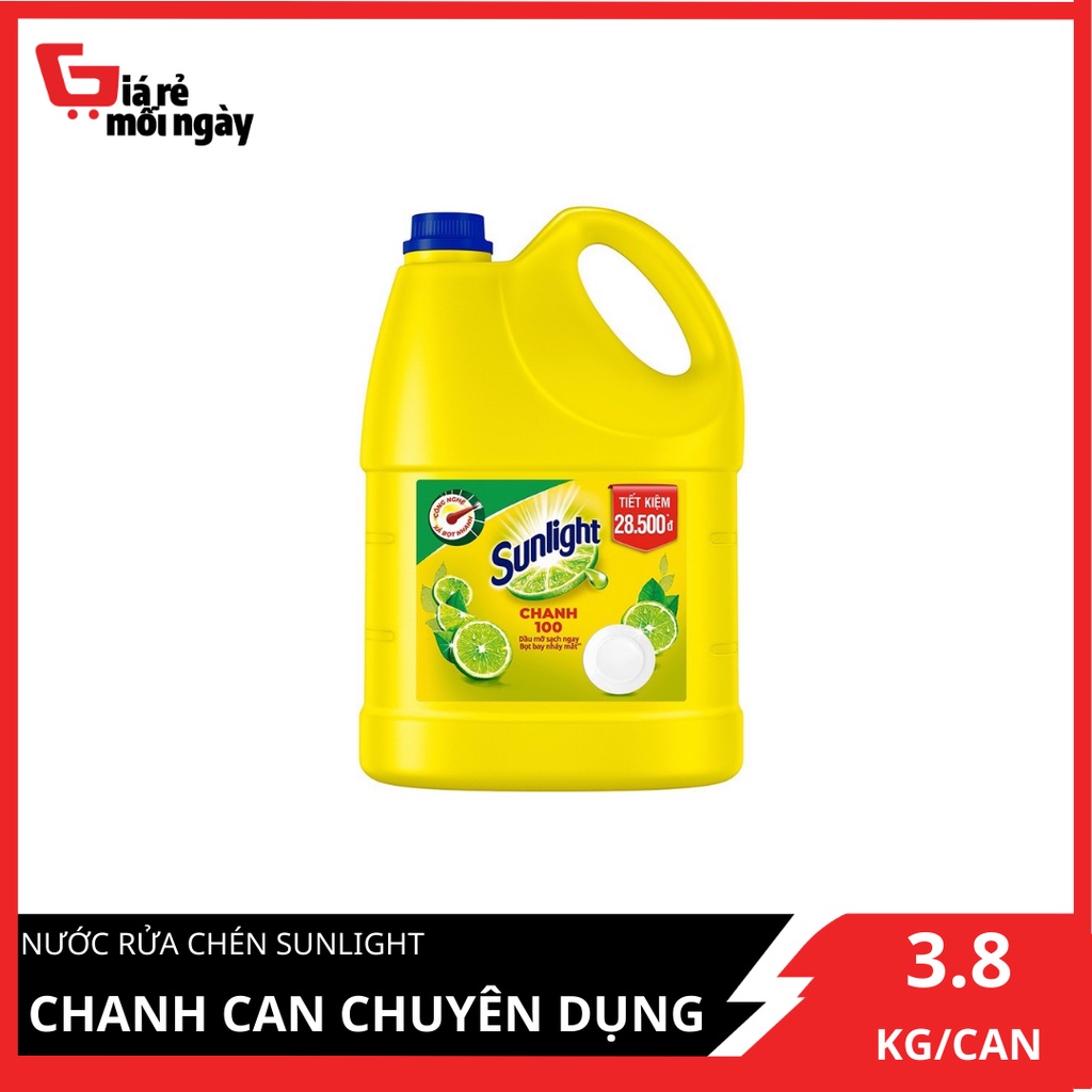 Nước rửa chén Sunlight Chanh Can 3.8Kg