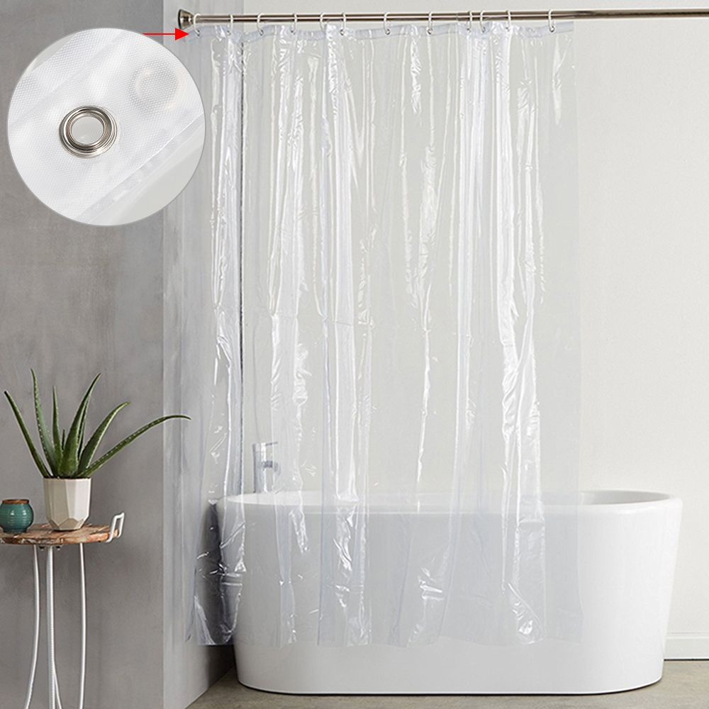 Rèm cửa nhà tắm bằng nhựa PEVA trong suốt chống thấm nước/ nấm mốc tiện dụng cho nhà tắm
