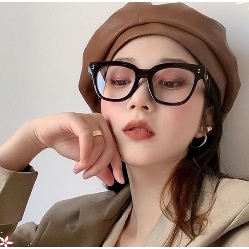 Mắt kính không độ hình chữ V họa tiết hai chấm dọc/ Khăn lau mắt kính cao cấp chính hãng cho nam và nữ (có bán lẻ)