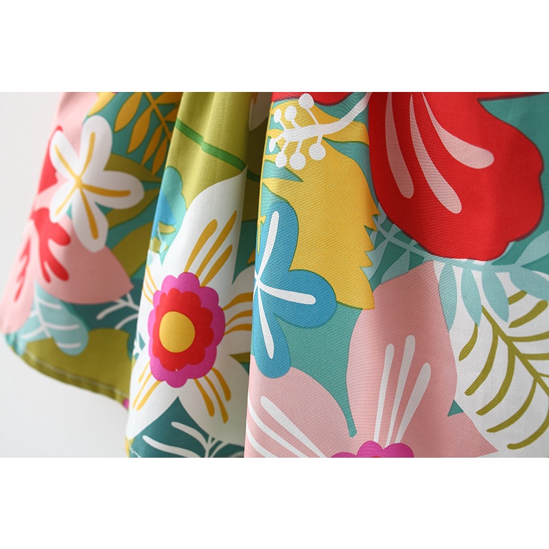 Đầm Nina Kids không tay in họa tiết hoa kèm mũ thời trang mùa hè cho bé gái 1-5 tuổi