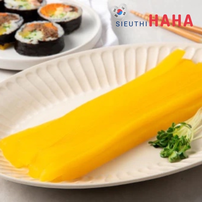 Củ cải vàng cắt sợi cuộn gimbap Ilga 400g 일미] 비타김밥단무지