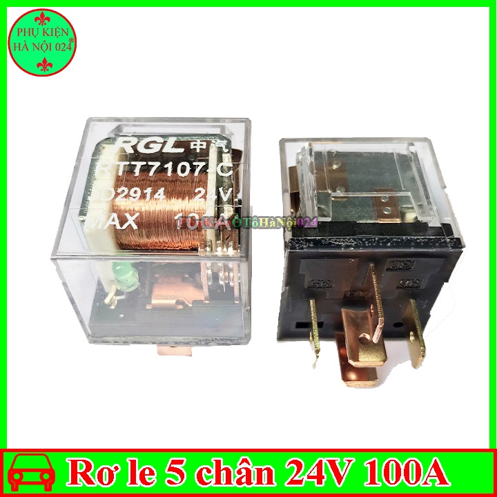 Hộp 10 rơle 5 chân 100A điện áp 12v/24v nhựa trong chống nước