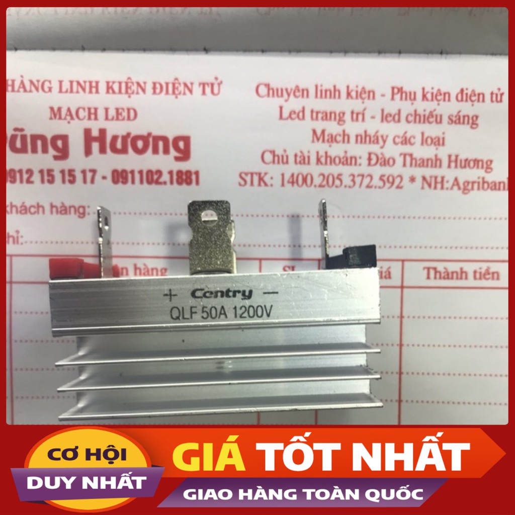Cầu Điot 4 chân 50A 1200v giá 1 cái