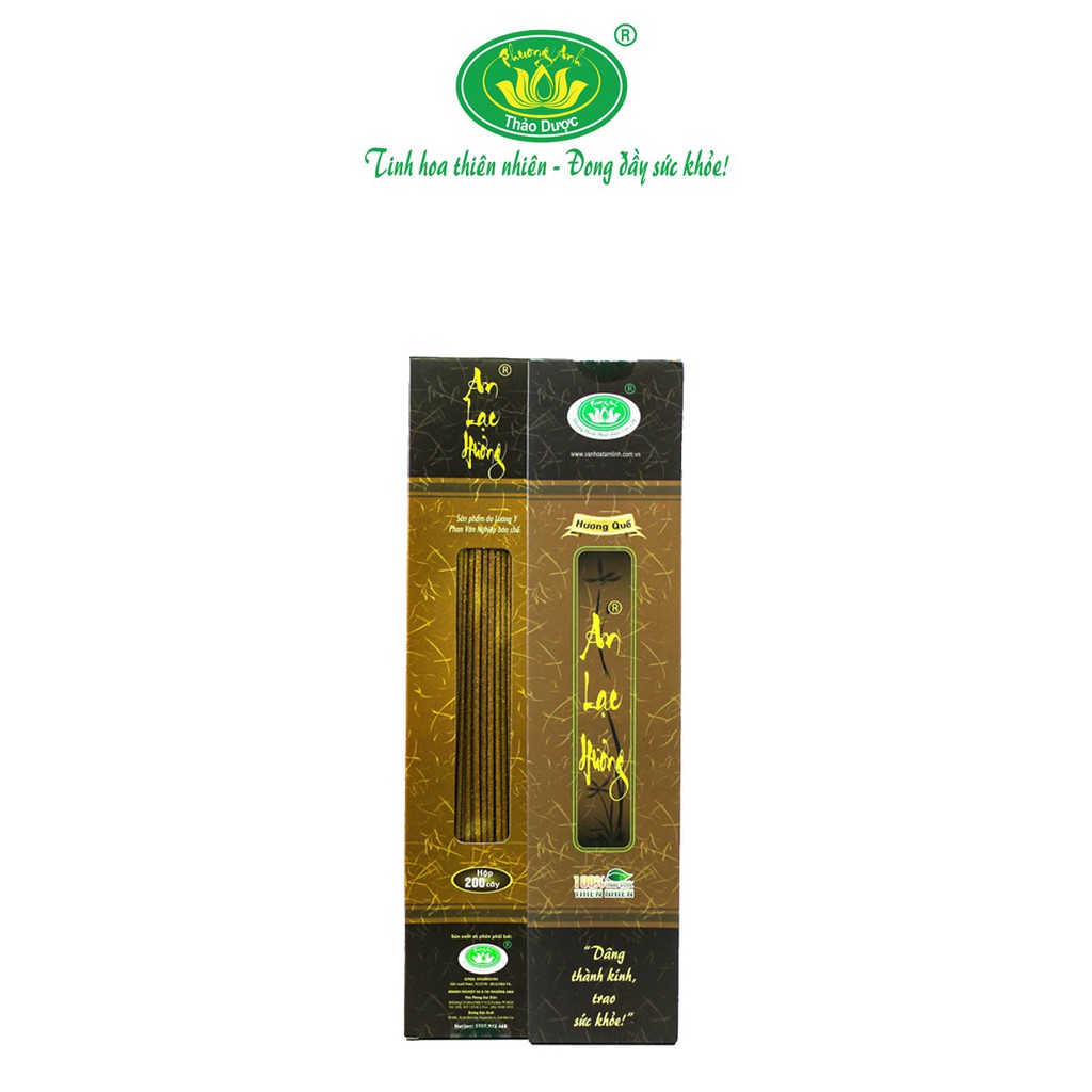 Nhang sạch thảo dược An Lạc Hương hương Trầm Bắc/hương Quế hộp 100 cây/200 cây
