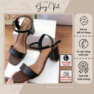 Sandal Cao Gót Phối 2 Màu 7P hót hít