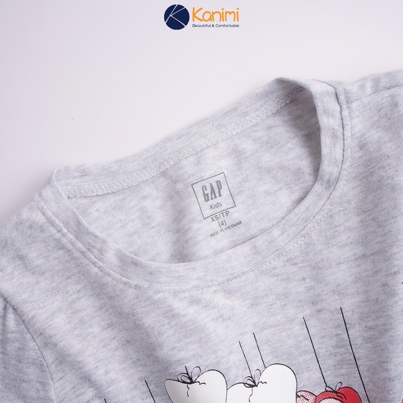 Đồ bộ ngắn tay thun cotton bé gái GAP bướm, heo peppa, bướm, chuột minie...bé 16 đến 40 ký