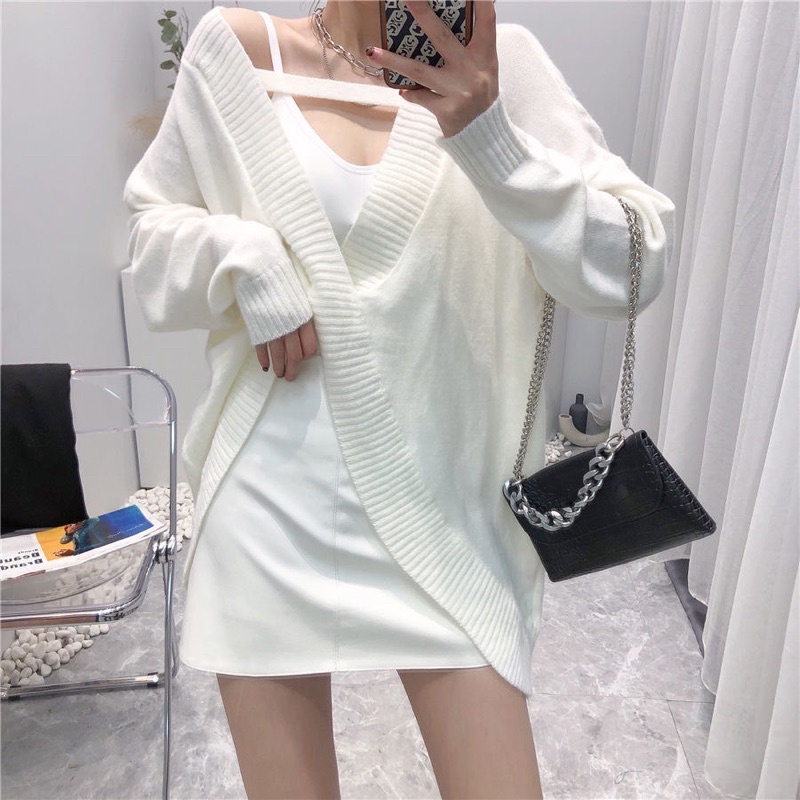 Áo len dệt kim mềm mịn Hàn Quốc phối được nhiều phong cách