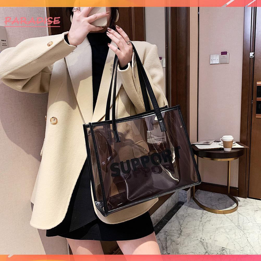 Túi Xách Đeo Vai Trong Suốt Sức Chứa Lớn Thời Trang Cho Nữ