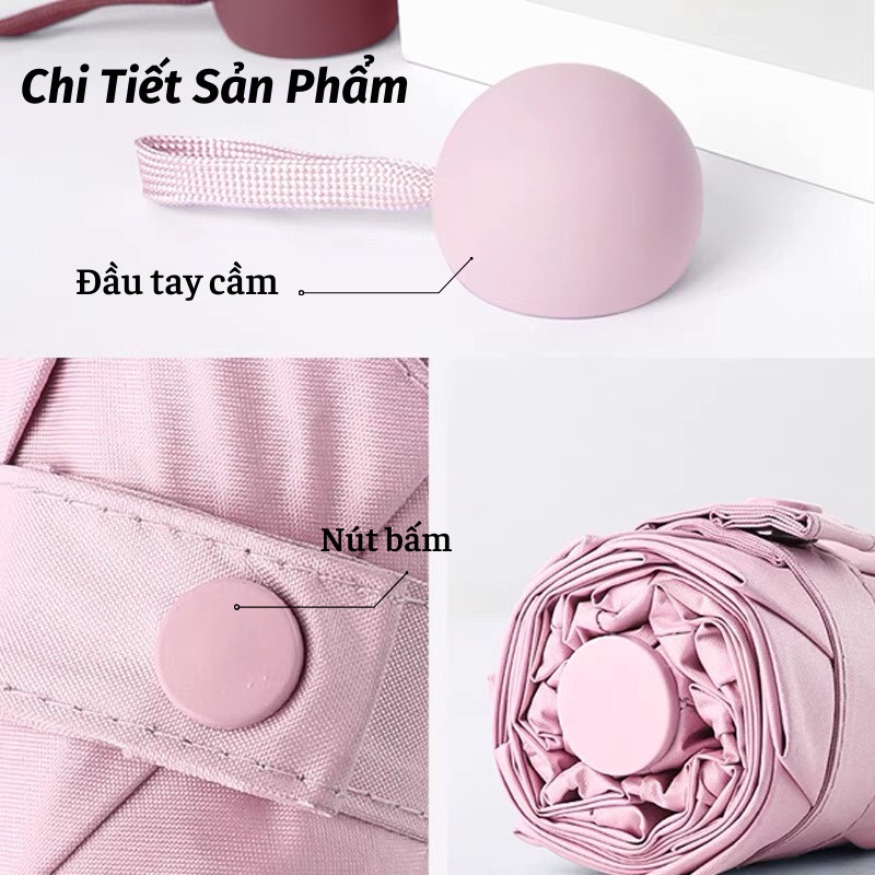 Ô Gấp Gọn Mini Dù Gấp Gọn 2 Lớp Nhiều Màu Tiện Lợi Dù Che Mưa Asaki