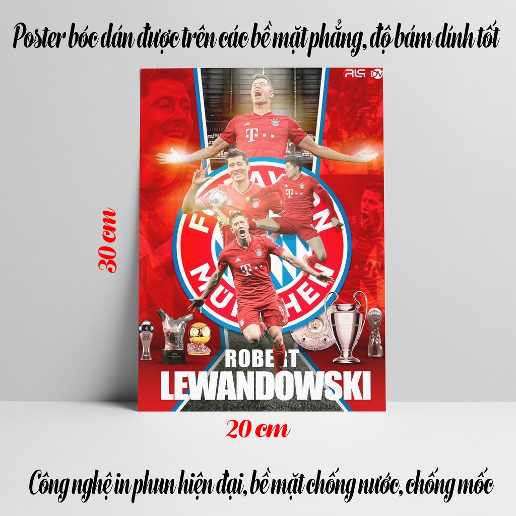 Poster Lewandowski, Ảnh Dán Tường Lewandowski Cực Đẹp, Poster Bóng Đá Có In Theo Yêu Cầu