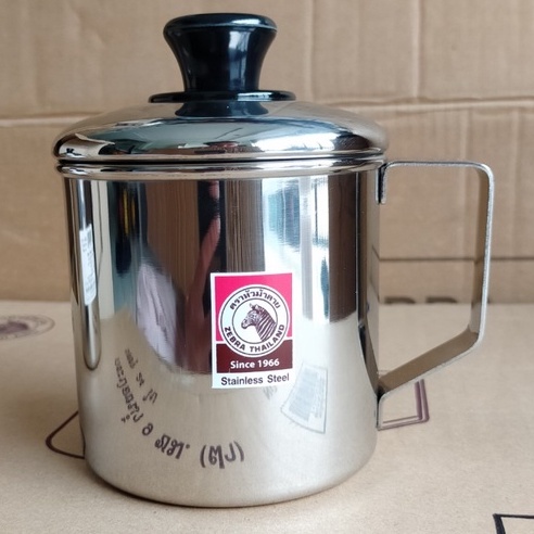 Ca nước Inox có nắp 9cm - 110109 Zebra Thái Lan hàng nhập khẩu inox 304