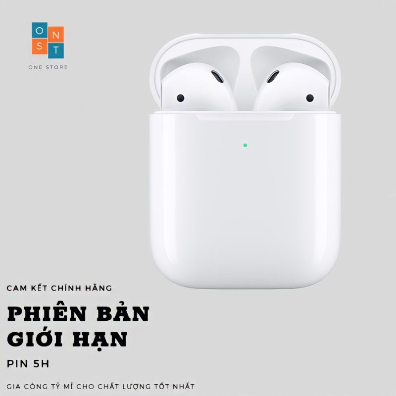 [MUA 1 ĐƯỢC 3] Tai nghe không dây Bluetooth 5.0 Aipods.2-1562M [Pin 4.5h - BH 3 tháng]