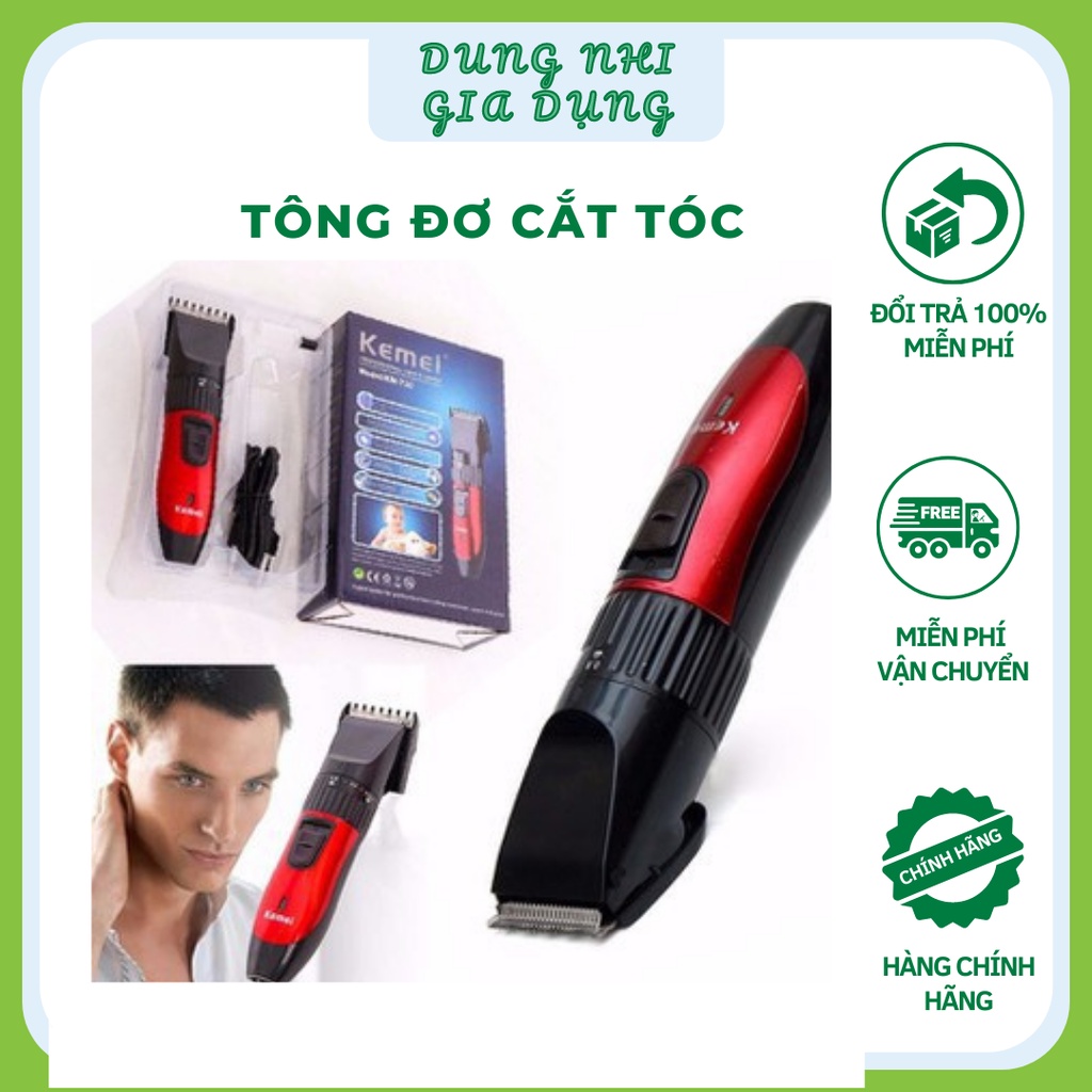 Tông đơ cắt tóc Kemei KM-730 Máy Cắt Tóc Kemei Sạc Điện SIêu Tiết kiệm điện năng XIAOMIMI PVN17421