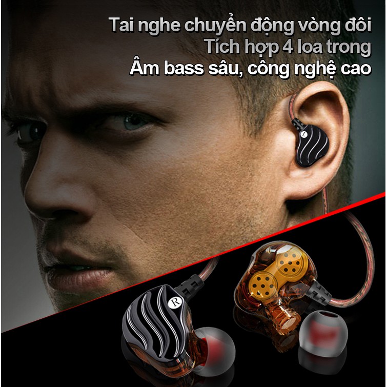 Tai Nghe Nhét Tai Tai Phone Âm thanh HiFi Bass Sâu Jack 3.5mm Âm Thanh Cực Êm Mang Lại Âm Thanh Sống Động Tai Nghe D1