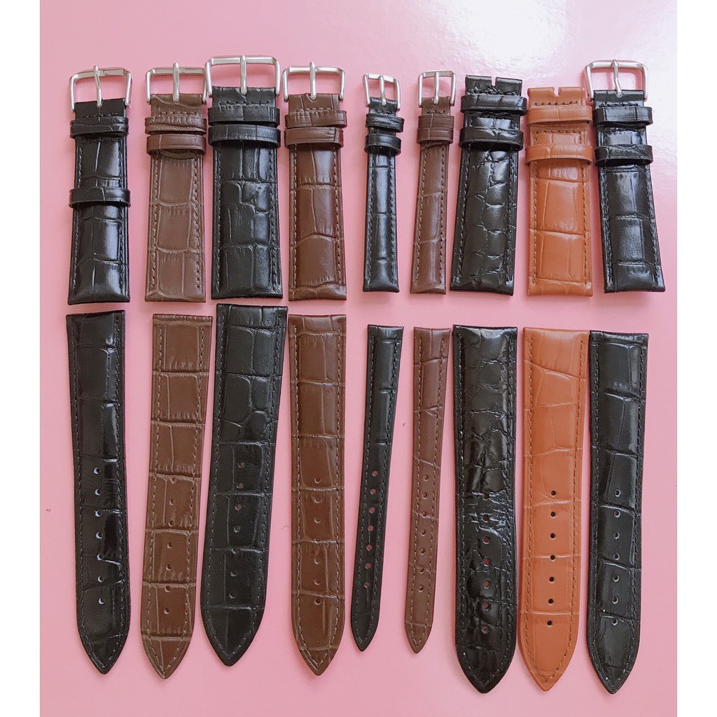 Dây da đồng hồ nam nữ  dây da hãng aono 12/14/16/18/20/22