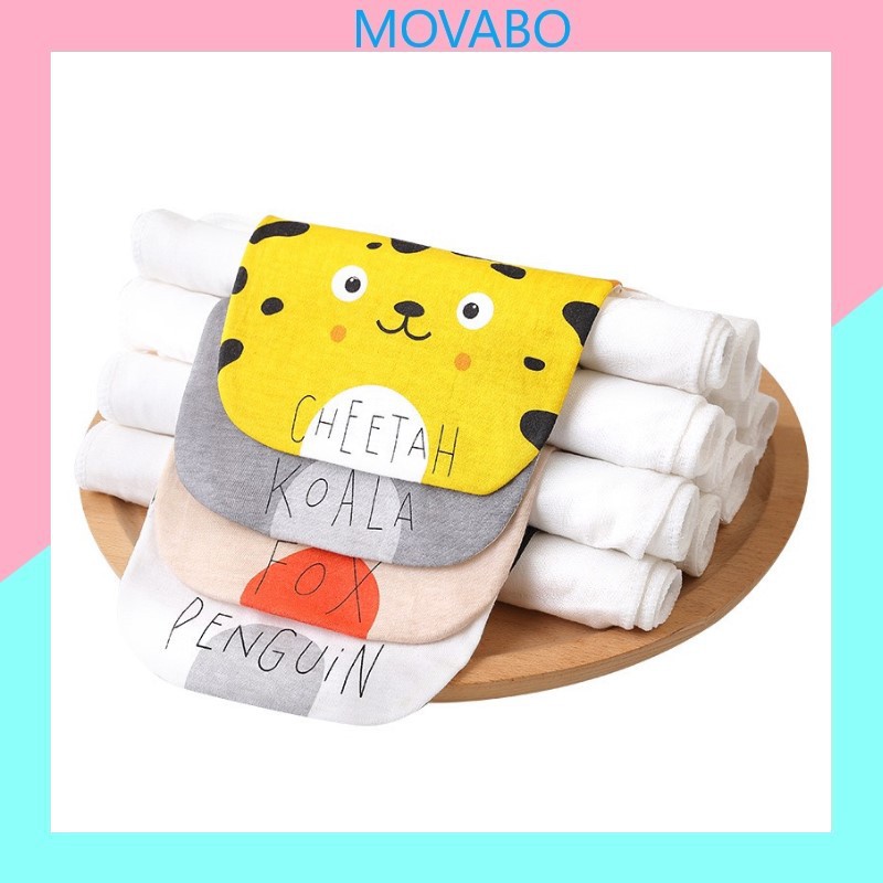 Khăn thấm mồ hôi lưng cho bé kích thước 19x26cm [ set 4 chiếc, set 5 chiếc ]