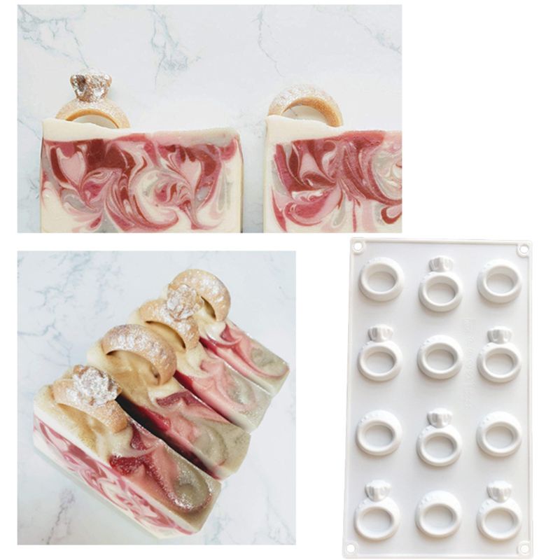 Khuôn Làm Bánh / Xà Phòng / Pudding / Sô Cô La Hình Nhẫn Cưới