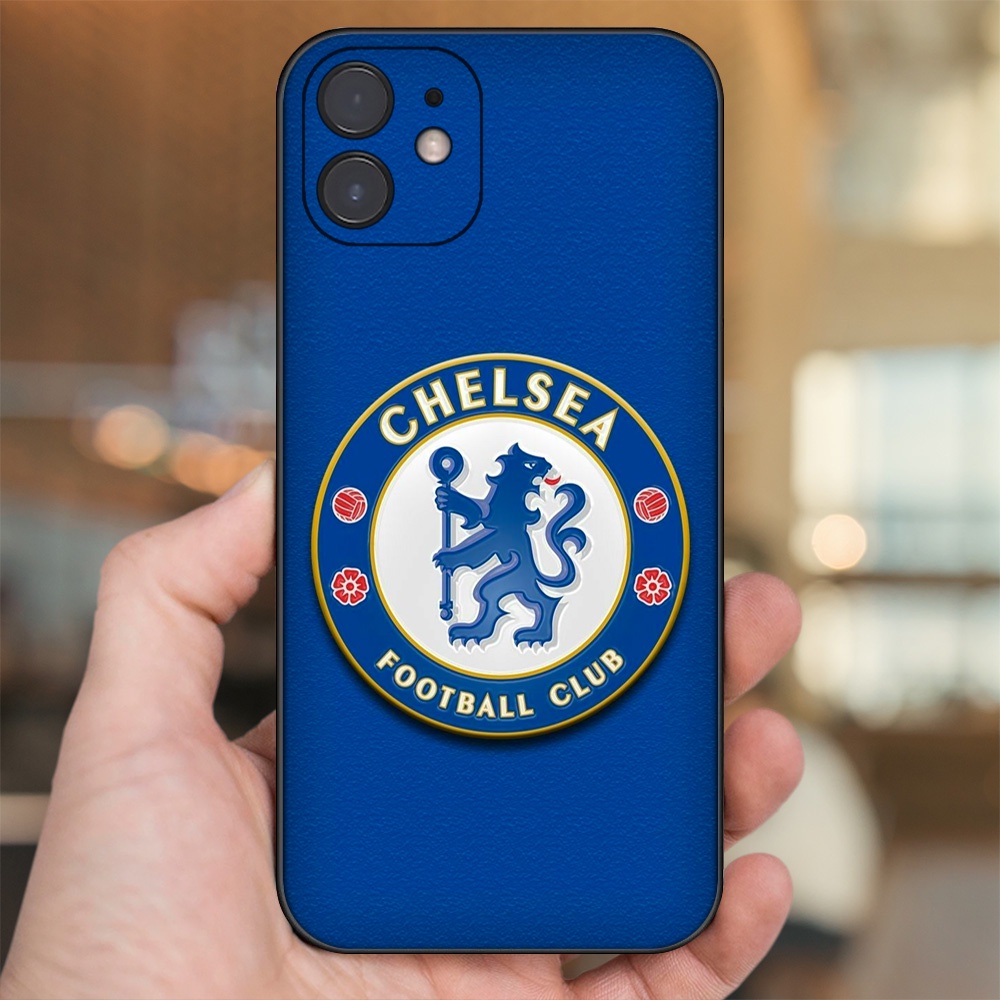 Ốp lưng iPhone 12 dẻo đen cạnh vuông in hình Chelsea FC