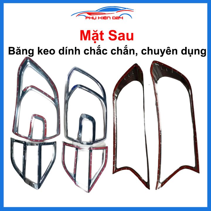 Ốp viền đèn pha hậu mạ crom Everest 2016-2017-2018-2019-2020-2021-2022 chống trầy trang trí bảo vệ xe
