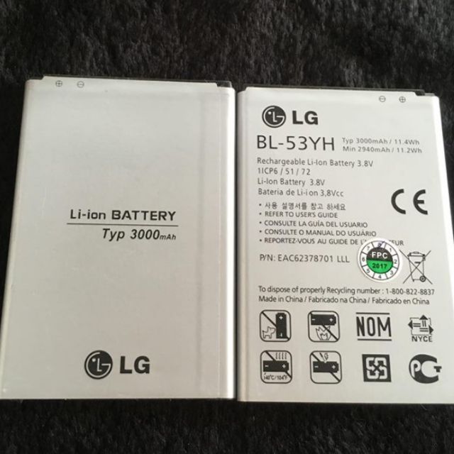 Pin Xịn cho máy LG G3 ( BL-53YH) bảo hành 6 tháng