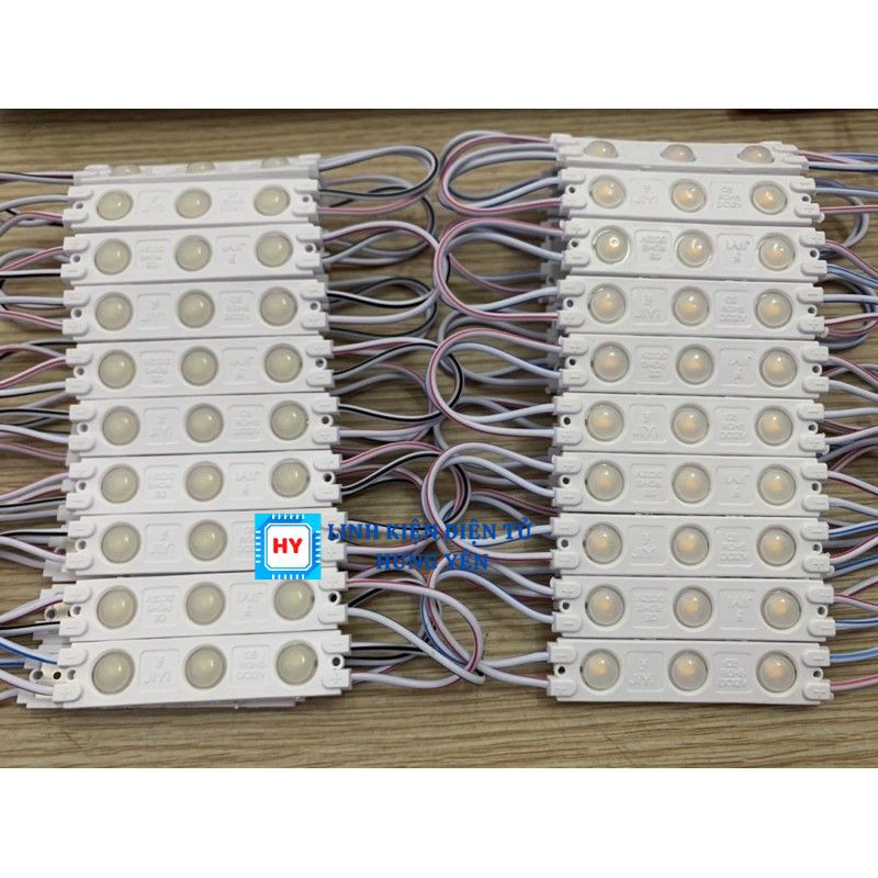 Bộ 10 Thanh Led Hắt 12V Siêu Sáng Màu Trắng - Vàng ( Mỗi thanh 3 bóng ) Chống Nước