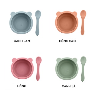 Khay ăn dặm chống đổ silicon cho bé AD65