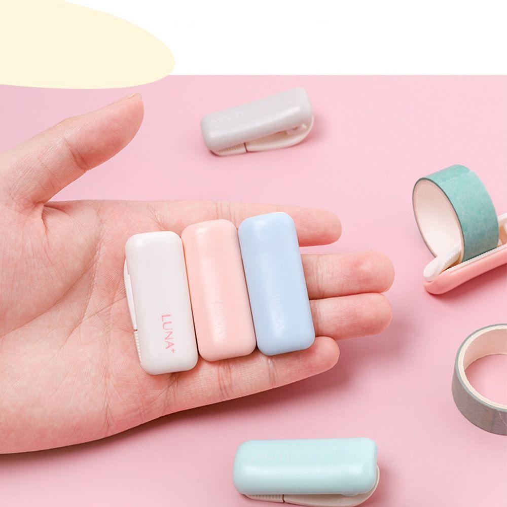 PISTA Kẹp Rút Băng Keo Màu Sắc Trơn Sáng Tạo