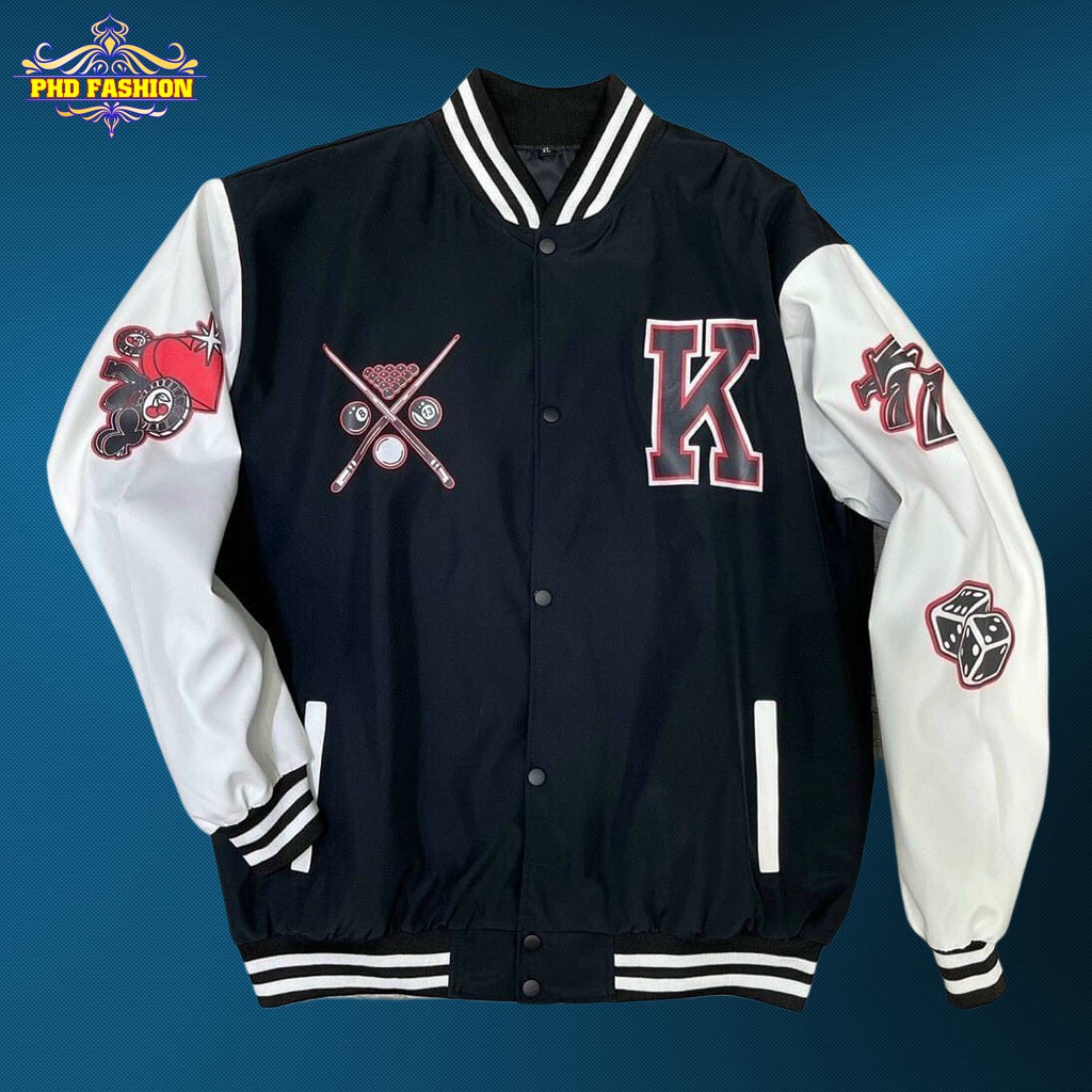 Áo bomber unisex vải dù 2 lớp cao cấp chống thấm giữ ấm chất vải mịn không xù (màu đen,trắng) cam kết video kèm ảnh thật | BigBuy360 - bigbuy360.vn