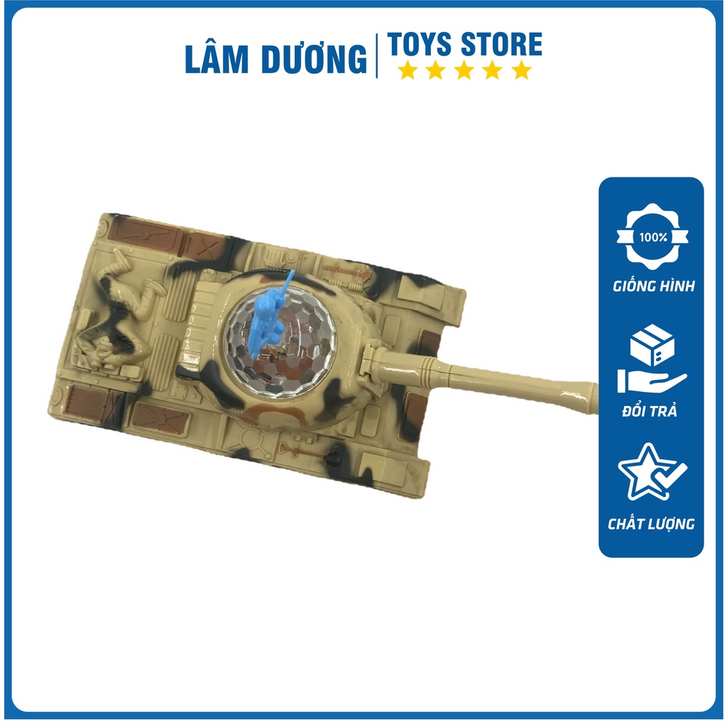 Xe tăng chạy pin ❣️LÂM DƯƠNG TOYS❣️ Đồ chơi xe tăng cho bé có đèn, có nhạc, quà tặng tuyệt vời cho bé yêu
