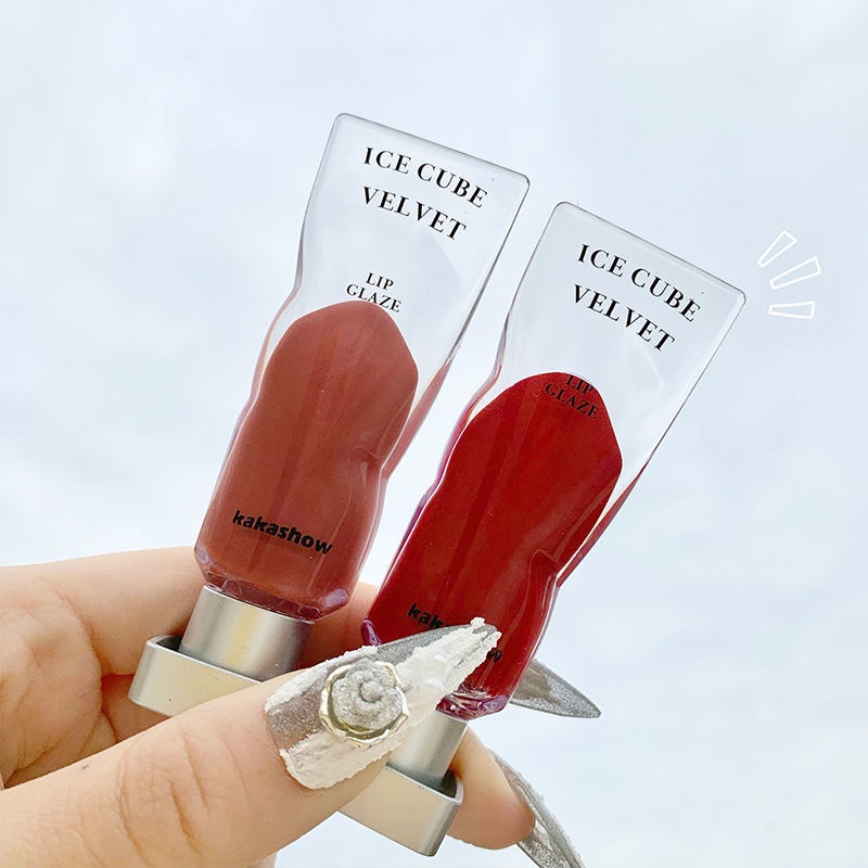 Son kem bóng lì Herorange Kakashow velvet dạng tuýp tone đỏ nâu đất nhung lì mềm mịn dễ tán
