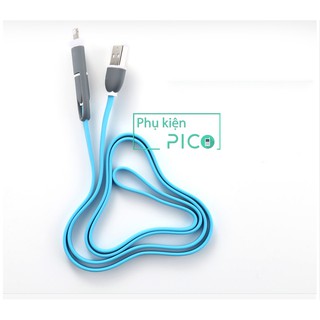 Cáp 2 đầu lightning + micro đa năng 120cm