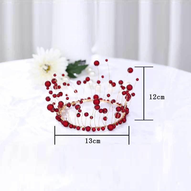 Vương miện đính ngọc trai nhân tạo trang trí bánh kem