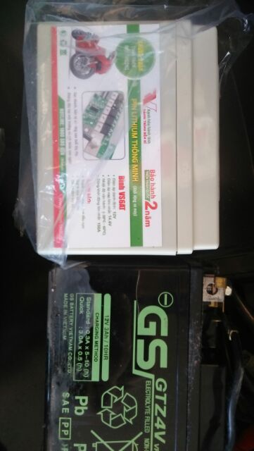 Bình ắc Quy lithium dùng cho xe dr weve và ex 2007 VS5ac bao đúng giá công ty