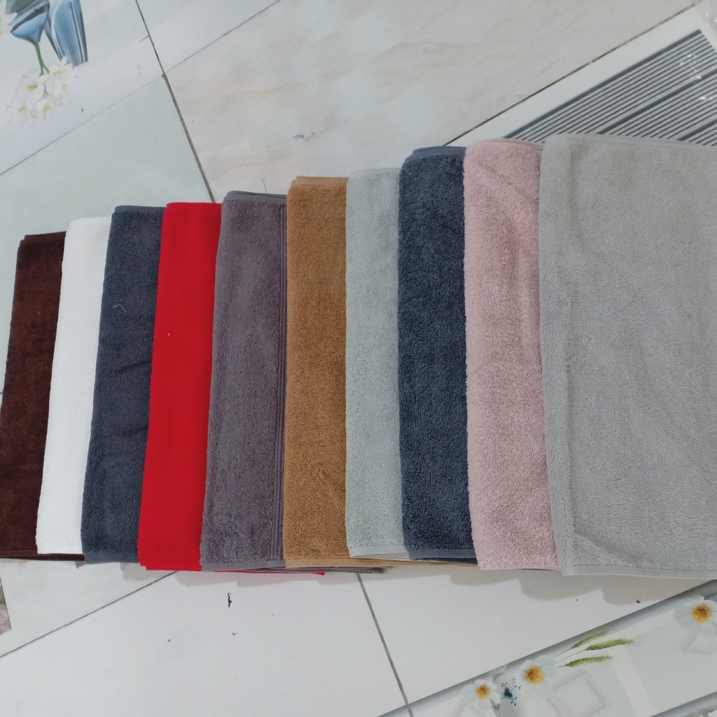 Khăn lau đầu cỡ trung 40x80cm, chất bông 100% cotton, không xù lông, thấm hút tốt, đặc biệt nhanh khô và không phai màu