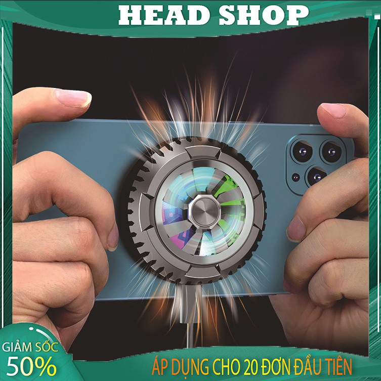 Quạt tản nhiệt gaming nam châm cho điện thoại máy tính bảng X6 tản nhiệt sò lạnh siêu mát HEAD SHOP