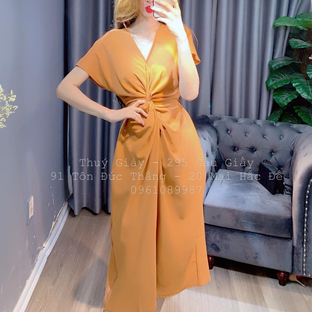 Đầm maxi free size nhún eo