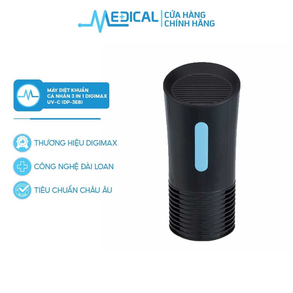 Máy diệt khuẩn cá nhân 3 in 1 DIGIMAX U-VC, 20m2,10.000 giờ, nguồn USB 5V (DP-3EB) - MEDICAL