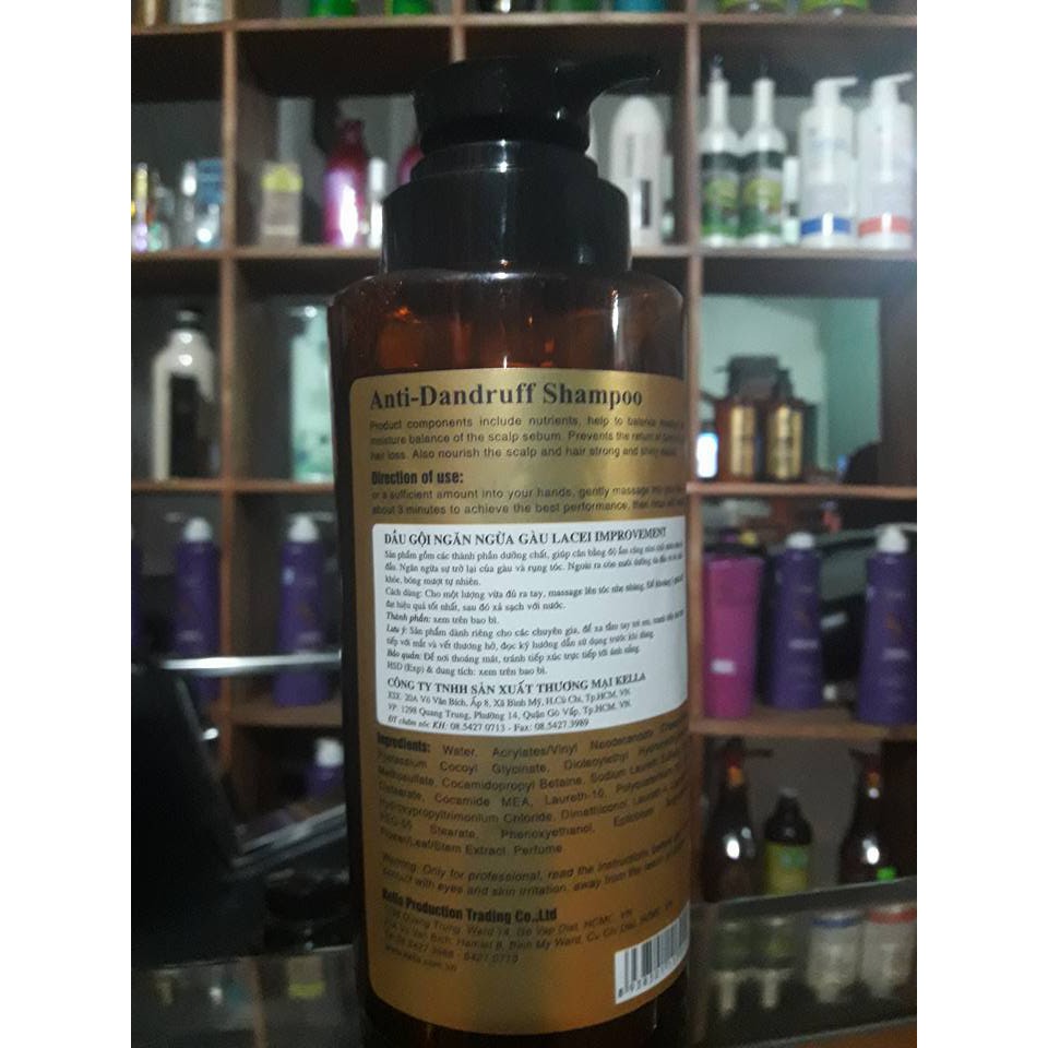 🇻🇳Lacei-ViệtNam🇻🇳Dầu gội trị gàu Anti-Dandruff IMPROVEMENT Lacei Shampoo 500ml