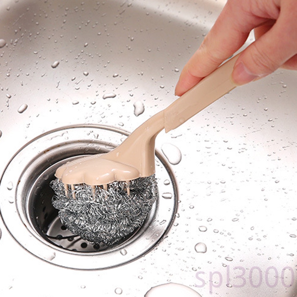 Cọ chà nồi cán dài hình bông hoa